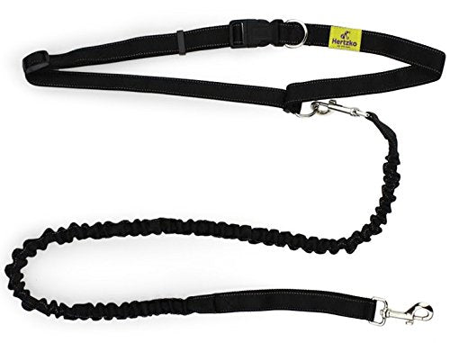 Hertzko Hands Free Dog Leash Great Running Leash for m=Medium to Large Dogs - Strong, Durable and Weather Resistant Nylon Bungee Leash (36 inches Bungee)