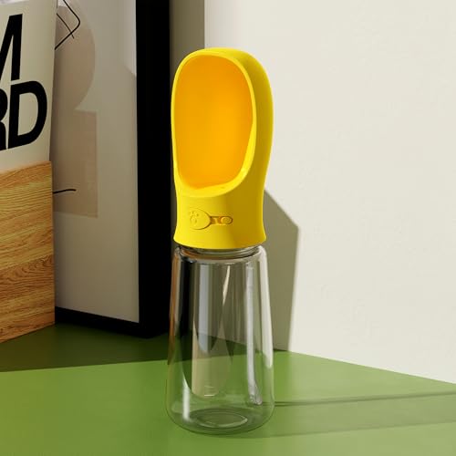 Mr. Pen- Portable Dog Water Bottle, 19 oz, Large, Leak Proof Puppy Water Dispenser with Drinking Feeder for Pets, Outdoor Walking, Hiking, Travel, Not Dishwasher Safe - color: Yellow