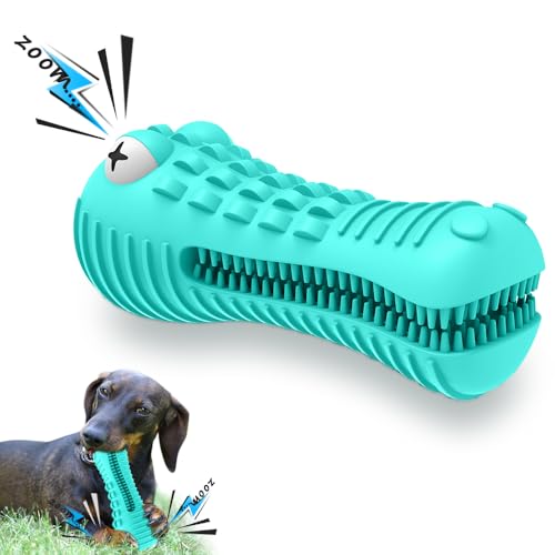 Cutiful Dog Toys for Aggressive Chewers Large Medium Breed, Indestructible Dog Chew Toys, Squeaky Interactive Tough Extremely Durable, Dogs Toothbrush Toys to Keep Them Busy - color: blue