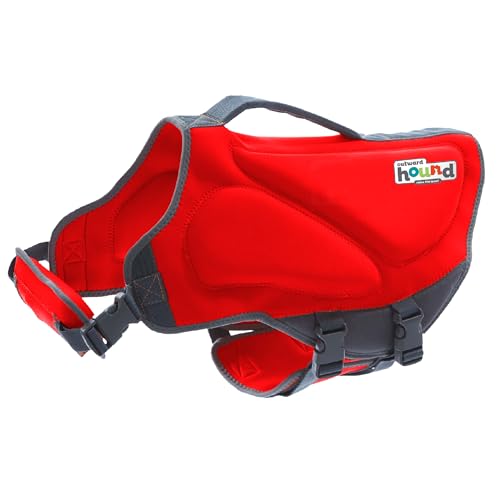 Outward Hound Dawson Swim Red Dog Life Jacket, XS - color: Red, size: X-Small (Chest Girth: 11"-15")
