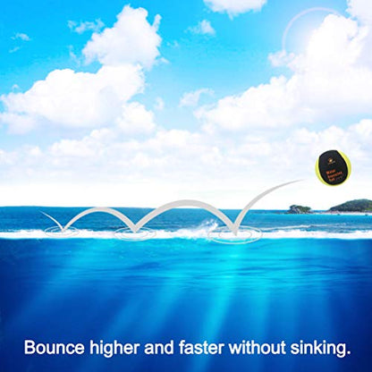 Water Toys for Dogs 3 Packs - Bouncing Chew Tennis Balls Floating Toy, Bouncier, Buoyant in Pool or Lake Fun for Small to Medium Dogs