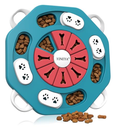 YINEYA Dog Puzzle Toy, Enrichment Toys for Dogs Training IQ & Treat Brain Games, Dog Toys to Keep Them Busy, Mental Stimulation for Dogs, Puppy Toy for Treat Dispensing, Puzzle for Small, Medium, Cats - color: Blue