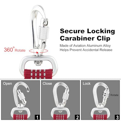 Plutus Pet Heavy Duty Dog Leash with Lockable Aluminum Carabiner, 4/6 Feet Long, Double-Sided Reflective Nylon, Padded Handle, for Puppy, Small, Medium and Large Dogs (Burgundy Red, 1" x 6') - color: Burgundy Red, size: 1" x 6'