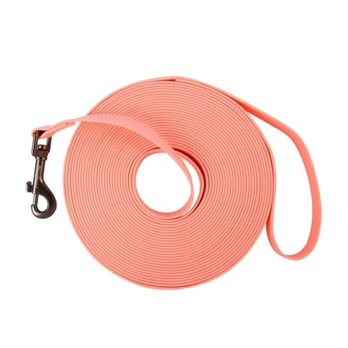 Dog Leash Obedience Recall Training Agility Lead, Waterproof, Easy to Clean, Odor Resistant, Durable,5ft 10ft 16ft 32ft 50ft Outdoor Training Leash - Great for Play, Backyard, Camping - color: Pink, size: 33FT
