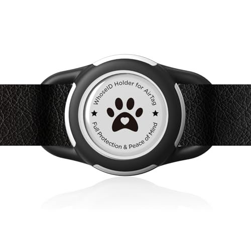 Airtag Dog Collar Holder, Durable & Lightweight Airtag Case, Slide-on Waterproof Protective Air Tag Holder for Dog Collar - for Dogs and Cats (Black, Small) - color: Black, size: Small