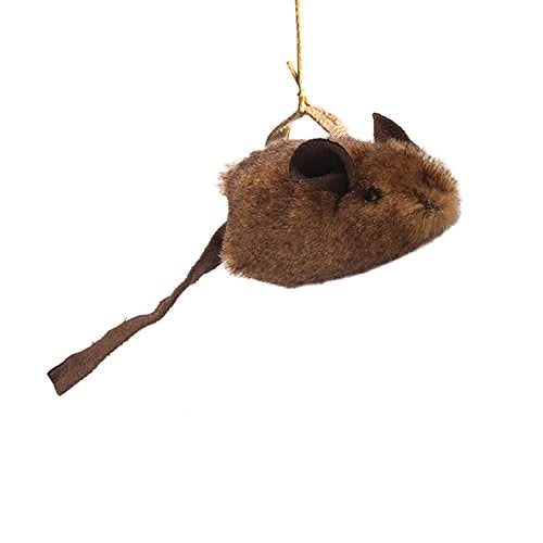 OurPet's Play-N-Squeak Batting Practice Interactive Cat Toy (Cat Toys for Stimulating Play with Real Mouse Sound, Catnip Toys to Entice Hunting Instincts) Brown 4.5 x 1.6 x 7.8 inches - style: Batting Practice (Pack of 1)
