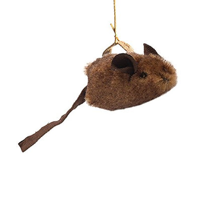OurPet's Play-N-Squeak Batting Practice Interactive Cat Toy (Cat Toys for Stimulating Play with Real Mouse Sound, Catnip Toys to Entice Hunting Instincts) Brown 4.5 x 1.6 x 7.8 inches - style: Batting Practice (Pack of 1)