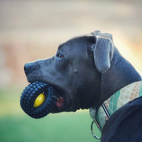 Pet Qwerks X-Tire Ball Dog Toys - Animal Sound Interactive Chew Toy - Medium - size: Medium, style: Animal Sound