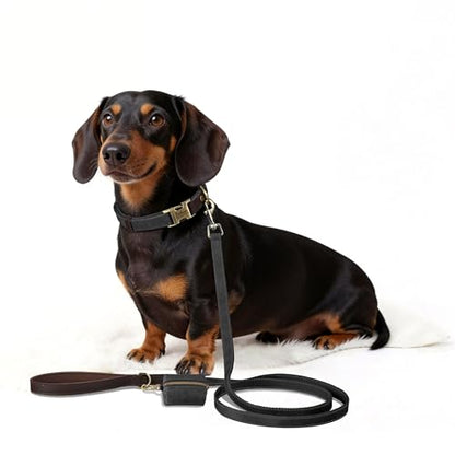 Personalized Dog Collars, Custom PU Leather Dog Collar with Name&Phone Number, Engraved Dog Collar for Small Dogs, Adjustable Durable Collar with Quick Release Metal Buckle, Black,S - color: Black, size: S: Neck 11-15", Width 0.6"