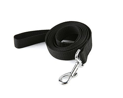 Nylon Dog Training Leash, Traction Rope, 4Ft /5 Foot /6 Feet Long, 5/8 inch 3/4 Inch 1 Inch Wide, for Small and Medium Dogs - color: Black, size: 1'' x 6 FT