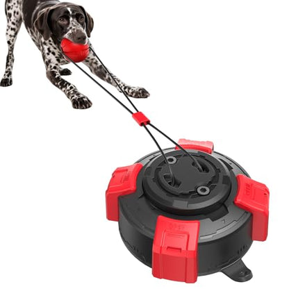 Interactive Dog Toys Tug of War for Small Medium Dogs, Rotating Lock Suction Cup Dog Toy to Keep Them Busy, Steel-Core Rope Puppy Teething Toy for Boredom, Durable Chew Toy for Tile Wood Floor