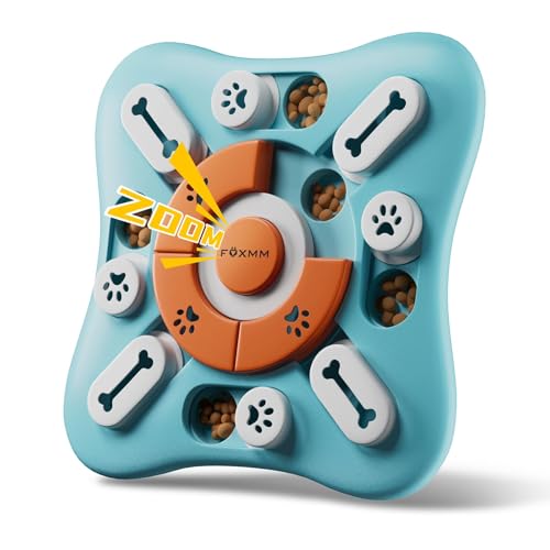FOXMM Interactive Dog Puzzle Toy - Treat Dispensing Dog Enrichment Toys to Keep Them Busy, Squeaky Cognitive Training & Mental Stimulation, Fun Slow Feeder, Ideal Gifts for Dogs, Puppies, Cats - style: S-Level 2