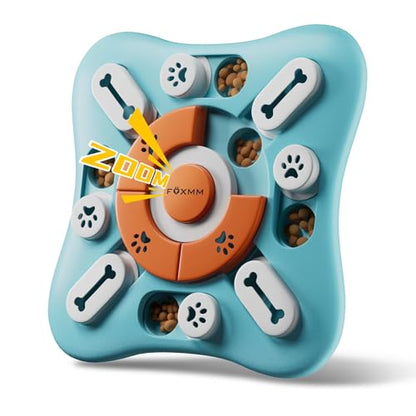 FOXMM Interactive Dog Puzzle Toy - Treat Dispensing Dog Enrichment Toys to Keep Them Busy, Squeaky Cognitive Training & Mental Stimulation, Fun Slow Feeder, Ideal Gifts for Dogs, Puppies, Cats - style: S-Level 2