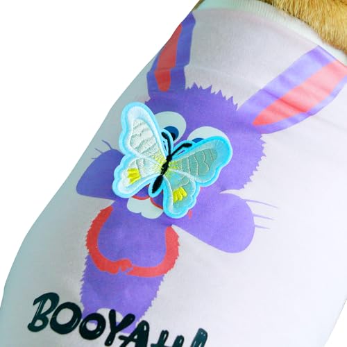 iChoue Pug Shirts for Dogs Cartoon Bunny Print Clothes Easter Outfits Costumes Rabbit Vests Cotton Tank Tops French Bulldog Puppy - Pink/Small - color: Print Bunny, size: Small ( 5 - 15 lbs )