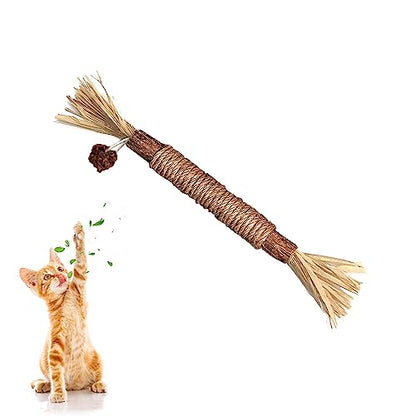 GBSYU 1 Pack Silvervine Cat Toy, Silvervines Sticks Cat Toys for Indoor Cats, Cat & Kitten Chew Toys for Aggressive Chewers, Cat Dental Toy for Kitten Teeth Cleaning, Matatabi Silvervine for Cats - size: 1PCS