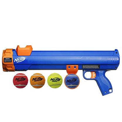 Nerf Dog Tennis Ball Blaster Dog Toy - size: 20 Inch Large Blaster with 4 Balls