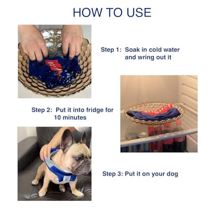 iChoue French Bulldog Summer Cooling Shirt for Dogs UV Sun Protection Vest Sleeveless Stretchy Tank Top English Pug Grey Black - Large - color: Cooling Shirts Grey Black, size: Large ( 25 - 35 lbs )