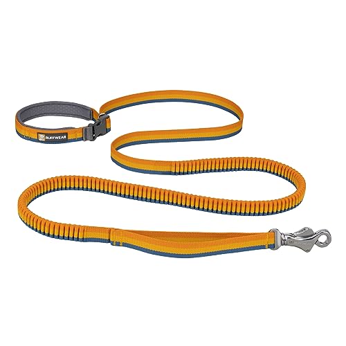 Ruffwear, Roamer Bungee Dog Leash for Running, Biking or Hiking, Can be Used Hand-Held or Hands-Free, Yellow Snow, 5.5'-7' - color: Yellow Snow, size: 5.5'-7'