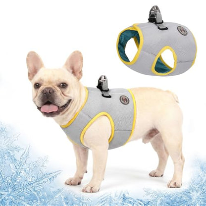 Dog Cooling Vest with Instant Chill-Heat Reflective Mesh Evaporative Dog Cooling Shirt,Adjustable Quick Release Cooling Harness for Dogs for Summer Walking,Hiking & Hot Weather (X-Small) - size: X-Small（Chest Girth 14.6-16.5‘’）