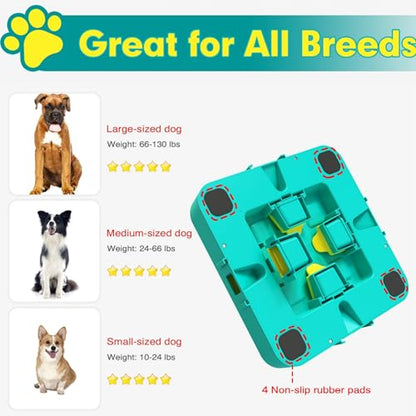 Dog Puzzle Toy Mental Stimulation - Level 3 in 1 Dogs Food Feeder Puzzle, Dog Treat Puzzle Feeder (Advanced-Blue Board) - color: Level 3 in 1-Advanced-Blue Board