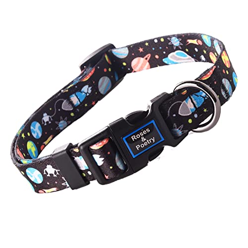 Roses&Poetry Dog Collar with Colourful Star Patterns, Adjustable Durable Puppy Collars for Small Medium Large Dogs (Star-XS) - color: Star, size: XS