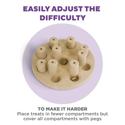 Outward Hound by Nina Ottosson Dog Smart Treat Puzzle Enrichment Toy, Level 1 Beginner, Tan, Composite - color: Dog Smart Composite (Tan)