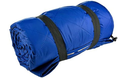 DOWN UNDER OUTDOORS Large Waterproof Windproof Extra Thick 350 GSM Quilted Fleece, or Sherpa Stadium Blanket - color: Aztec