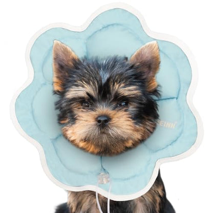 Soft Small Dog Cone Collar Alternative for Small Dogs(Puppy Yorkshire Puppy Chihuahua Pomeranian), Comfortable Dog Neck Recovery Cone, Adjustable Head Pillow Cone After Surgery to Stop Licking - size: XS(Neck Girth:3.54"-7")