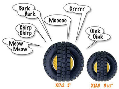 Pet Qwerks X-Tire Ball Dog Toys - Animal Sound Interactive Chew Toy - Medium - size: Medium, style: Animal Sound
