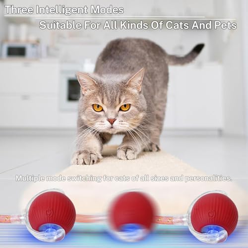 Upgrade 2pcs Innovative Interactive Cat Toy Balls, Automatic Moving Spheres for Cats (Dragonfly) - color: Dragonfly