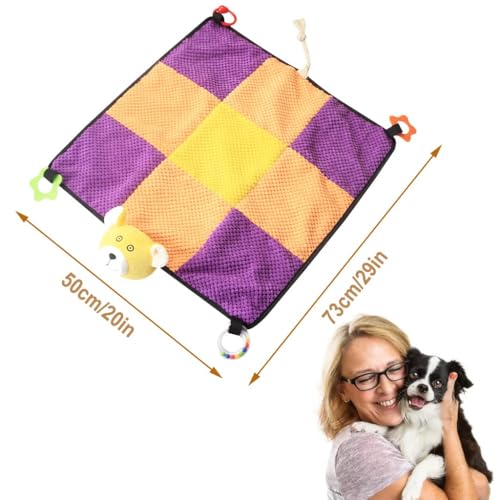 Puppy Play Mat, Puppy Chew Toys with Teething Ropes, Durable Dog Sleeping Pad, Interactive Toy for Small Medium Dogs Cats