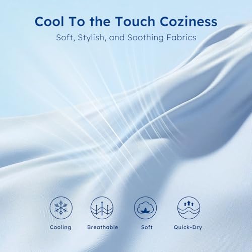 ZOMISIA Premium Cooling Blanket for Large Dogs - Q-MAX>0.5 Cold Breathable Washable Extra Large Pet Mat, Travel Soft Dog Summer Essentials, Blue, 50"x60" - color: Blue, size: XL(50x60")