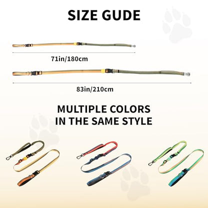 ‌EVERKING 6ft Hands-Free Dog Leash - 6-in-1 Adjustable with 360° Rotating Buckle, Night Reflective & Shock Absorbing for Large/Small Dogs (Up to 120lbs) (Golden) - color: Golden