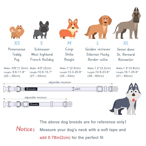 Maca Bates 4th of July Basic Dog Collar American Flag USA Patriotic 4 of 7 Dogs Collars Adjustable Soft Flags Independence Day Gift for Small Medium Large XL Boy Girl Male Female Puppy - color: July 4th-Basic-Fly Flag, size: S
