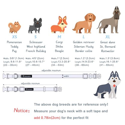 Maca Bates Halloween Dog Collar Spooky Ghost Dogs Collars Purple Puppy Colar Durable Soft Adjustable Birthday Gift for XS Small Medium Large XL Girls Boys Male Female Dogs Pet with Metal Buckle - color: Halloween-Basic-purple ghost, size: S