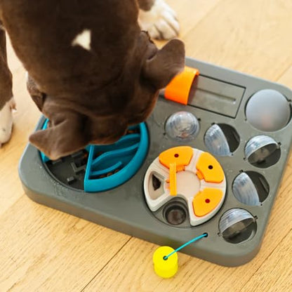 Messy Mutts Flip’n Slide Puzzler | Large | 16” x 13” Expert Level Puzzle Feeder for Dogs | Interactive Slow Feeder Puzzle for Food/Treats | Enrichment Dog Toy - size: Large