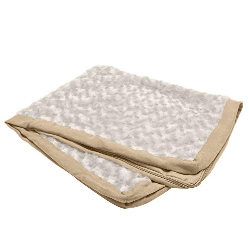 Furhaven Replacement Dog Bed Cover Ultra Plush Faux Fur & Suede Mattress, Machine Washable - Cream, Medium - color: Cream, size: Medium (Pack of 1)