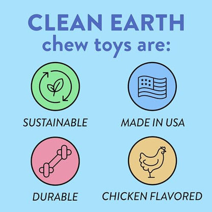 Spunky pup Clean Earth Heavy Duty Dog Chew Toys for Aggressive Chewers - Recycled, Made in USA, Barracuda - style: Barracuda