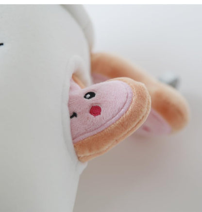 Plush Cookie Jar Dog Toy with Two Heart-Shaped Squeakers - Interactive & Durable Puppy Toy for Soft Chewers Only, Gift for Your Pup