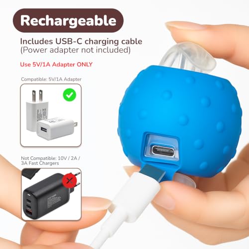 Interactive Cat Toy Ball for Indoor Cats – Fast Rolling on Carpet, Motion Activated with Chirping Sounds, Smart Play Toy (Blue) - color: Blue