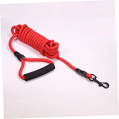 POPETPOP Heavy Duty Dog Training Leash with Padded Handle Ergonomic Walking Leash for Medium and Large Dogs for Jogging and Control Red