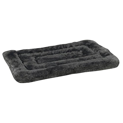 Slumber Pet Plush Mats - Versatile and Comfortable Mats for Dogs and Cats - Intermediate, 26"L x 17"W, Gray - size: Intermediate