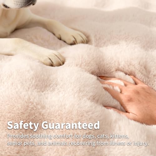 Dog Blanket, Reversible Sherpa & Bubble Fleece Pet Throw, Ultra-Soft Plush for Medium Dogs, Machine Washable, Anti-Static, Warm & Cozy, 39"×31" Inch White - color: White, size: 39"L x 31"W Inches