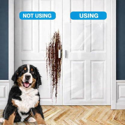 FTSTC Door Protector from Dog Scratching, [Thicken] 6 Pack Clear Training Self Adhesive Tape for Dogs,Cat Scratch Door Frame Protector,Anti Dog Scratch Door Guard (6Roll Total 240'') - size: 6 Rolls (Total 240 inch)