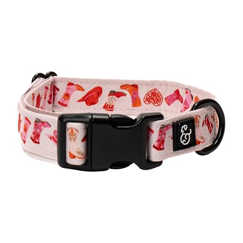 Lucy & Co. Dog Collar - Durable Lightweight Designer Collar for Pets - Adjustable Metal Safety Buckel. (Howdy, Honey, Small). - color: Howdy, Honey, size: Small