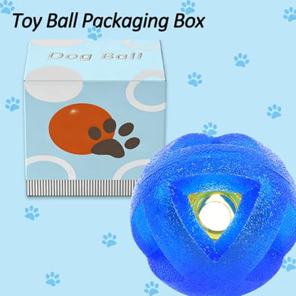 Dog Ball Toy for Chewing and Treat Dispensing - Toug Rubber Puppy Chew Toys Interactive Puzzle Balls for Teething & Slow Feeding, 3.5 Inch (Blue) - color: Blue