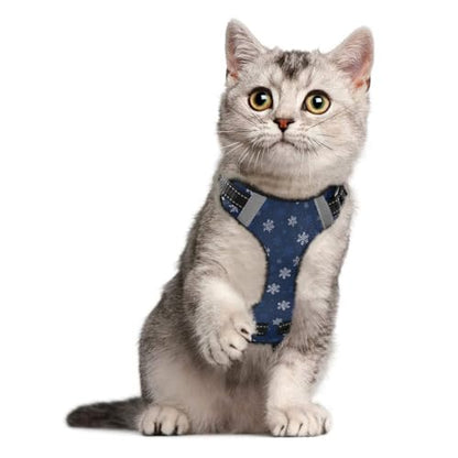 Snowflake Dark Blue Reflective Dog Walking Gear for Bunny Night Walking Essentials Animal Vest for Dogs chalecos para Perros - size: M