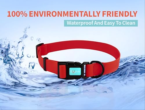 Waterproof Dog Collars,Easy Clean Collar,Adjustable Dog Collars for Small,Medium, Large Dogs(red, S) - color: Red, size: S