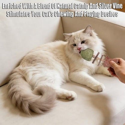3PCS Creative Fish Bone Cat Toy, Cat Teeth Cleaning Toy, Wooden Catnip Teeth Cleaning Stick, Caring for Your Cat's Teeth and Maintaining Oral Health (3-Piece Set - Mixed Flavors)