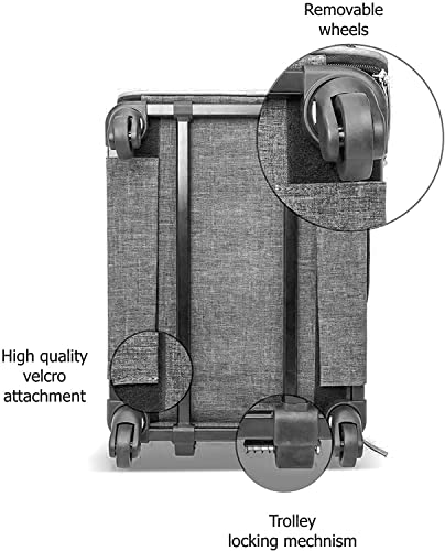 Ruff Life 101 Airline Approved Expandable Premium Pet Carrier on Wheels- Two Sided Expandable Rolling Carrier- Designed for Dogs & Cats- Extra Spacious Soft Lined Carrier! (Grey) - color: GREY